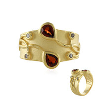 Anello in argento con Granato Mozambico