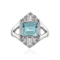 Anello in argento con Topazio Blu Cielo