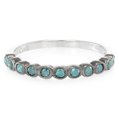 Anello placcato in platino con Diamante Fancy