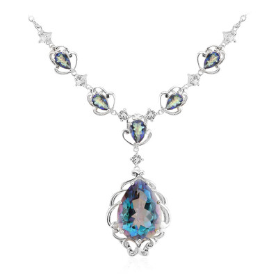 Collana in argento con Quarzo Mistico Blu