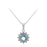 Collana in argento con Topazio Blu Cielo