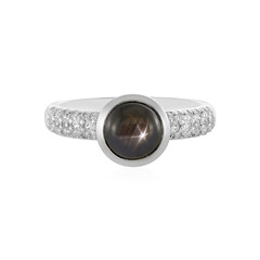 Anello in argento con Zaffiro Stellato Nero