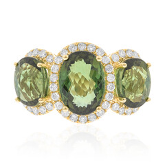 Anello in oro con Tormalina Neon del Congo (CIRARI)