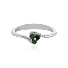 Anello in argento con Diamante Verde I4