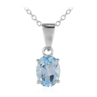 Collana in argento con Topazio Blu Cielo