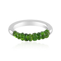 Anello in argento con Diopside Russo