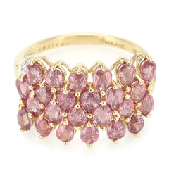 Anello in oro con Zaffiro Padparadscha (non riscaldato) (AMAYANI)