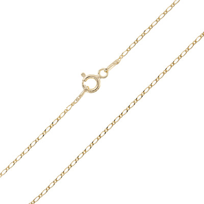 Catenina figaro in argento placcato oro giallo - 45 cm - 1,09 g