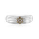 Anello in argento con Diamante Champagne I3 (de Melo)