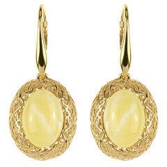 Orecchini in argento con Ambra Baltica