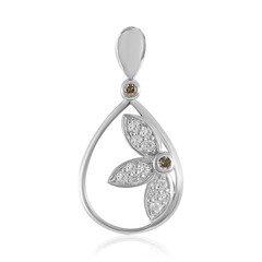Ciondolo in argento con Diamante Champagne I2