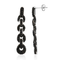 Orecchini in argento con Spinello Nero