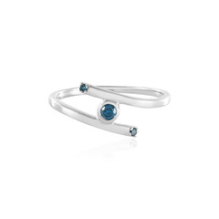 Anello in argento con Diamante Blu SI2