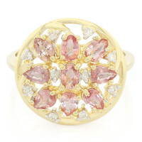 Anello in oro con Zaffiro Padparadscha (non riscaldato) (AMAYANI)
