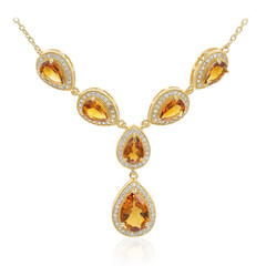 Collana in argento con Citrino Madeira