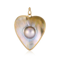 Ciondolo in argento con Perla Mabe (Bali Barong)