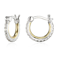 Orecchini in argento con Topazio Bianco
