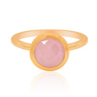 Anello in argento con Giada Rosa