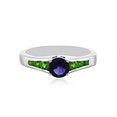 Anello da uomo in argento con Iolite