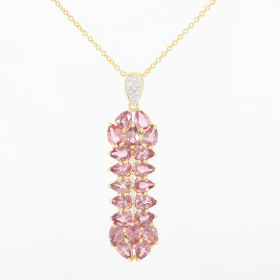 Collana in oro con Zaffiro Padparadscha (non riscaldato) (AMAYANI)