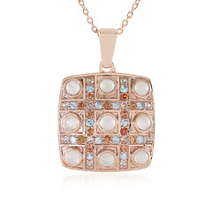 Collana in argento con Pietra di Luna Bianca (KM by Juwelo)