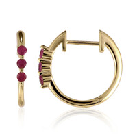 Orecchini in oro con Berillo Rosso