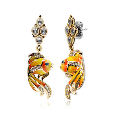 Orecchini in argento con Topazio Bianco (Dallas Prince Designs)