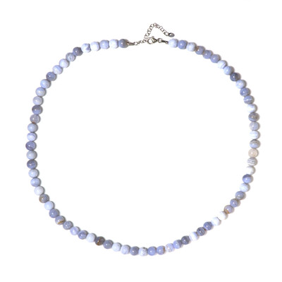 Collana in argento con Agata Blu Lace