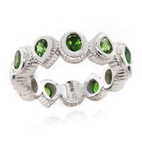 Anello in argento con Diopside Russo (Dallas Prince Designs)