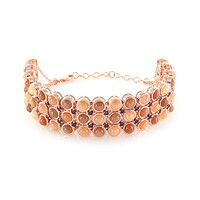 Bracciale in argento con Pietra di Luna Cioccolato (KM by Juwelo)