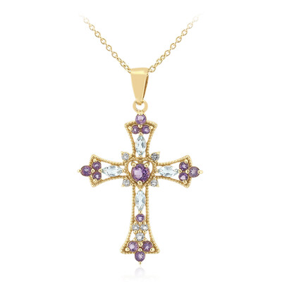 Collana in argento con Topazio Blu Cielo