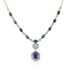 Collana in argento con Zaffiro Stellato Blu