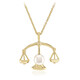Collana in argento con Perla d'Acqua Dolce Bianca