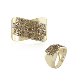 Anello in oro con Diamante Champagne I2 (de Melo)