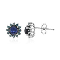 Orecchini in argento con Zaffiro Stellato Blu