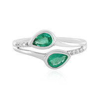 Anello in argento con Smeraldo Russo
