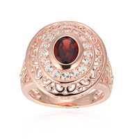 Anello in argento con Granato Mozambico