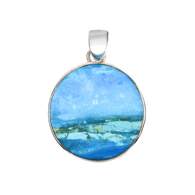 Ciondolo in argento con Opale Atacama Blu