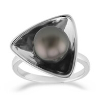 Anello in argento con Perla Tahitiana (TPC)