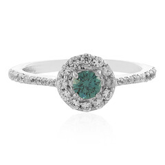 Anello in argento con Diamante Blu I3