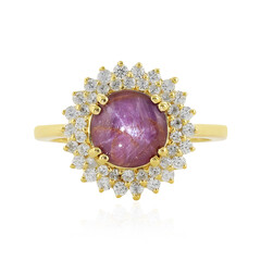 Anello in argento con Rubino Stellato Channapatna