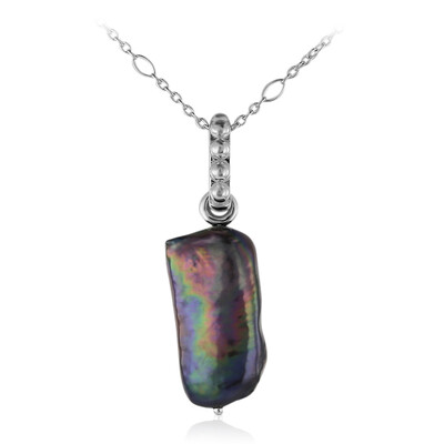 Collana in argento con Perla di Acqua Dolce