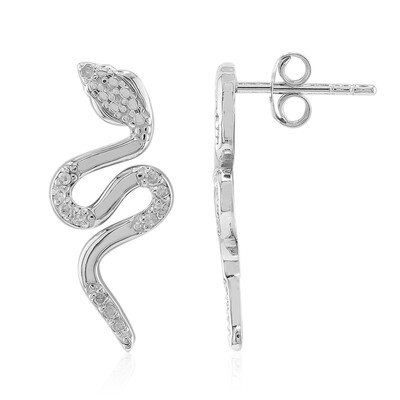 Orecchini in argento con Diamante I3 (I)