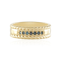 Anello in argento con Diamante Blu I2