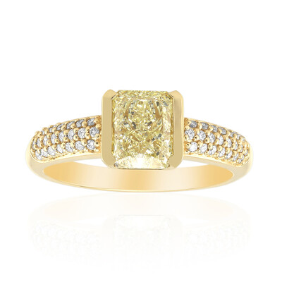 Anello in oro con Diamante Giallo SI2 (de Melo)