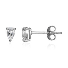 Orecchini in argento con Topazio Bianco