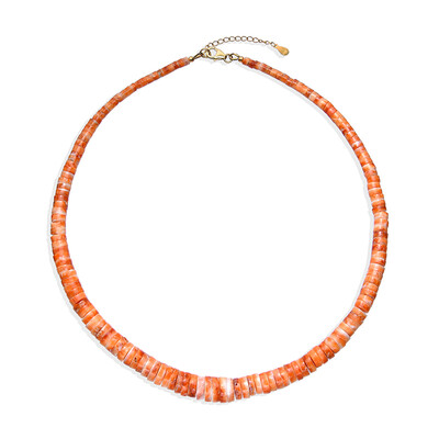 Collana in argento con Conchiglia di Ostrica Spinosa Arancione