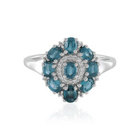 Anello in argento con Cianite Peacock