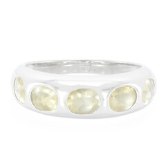 Anello in argento con Pietra del Sole Lunare