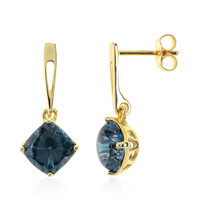 Orecchini in oro con Topazio Blu Londra